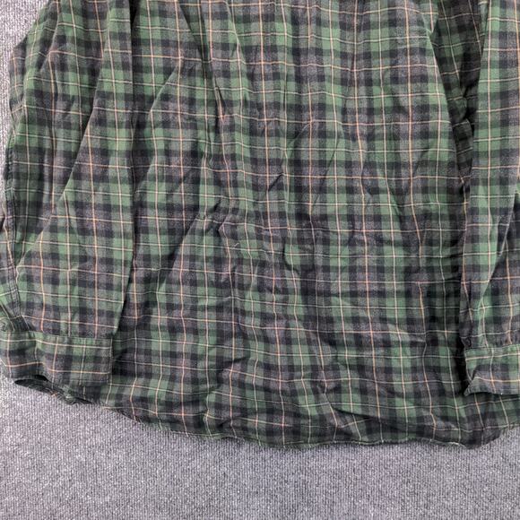 Duluth Trading Co Button Down Green Plaid Long Sleeve Shirt Size 2XL - Picture 9 of 10